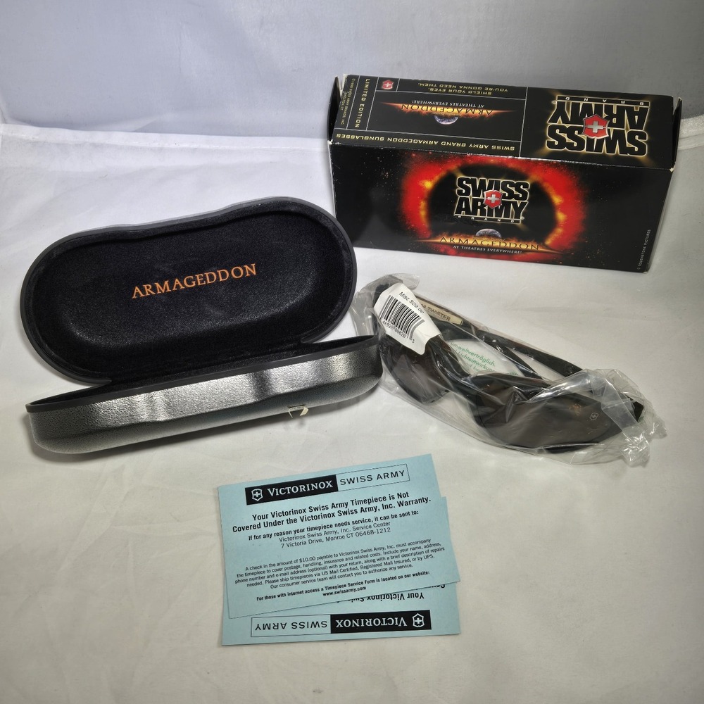 Victorinox‎ Swiss Army Armageddon 26806 Twister Sunglasses Black Switzerland VTG